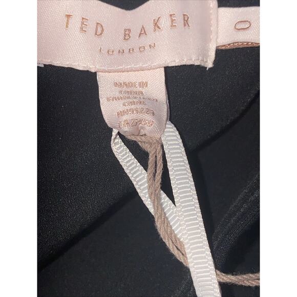 NWT Ted Baker London Natalea Bow Fit & Flare Black White Dress SZ 0 / US 2 - Picture 8 of 13